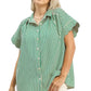 (P) Modern Scallop Detail Green Top