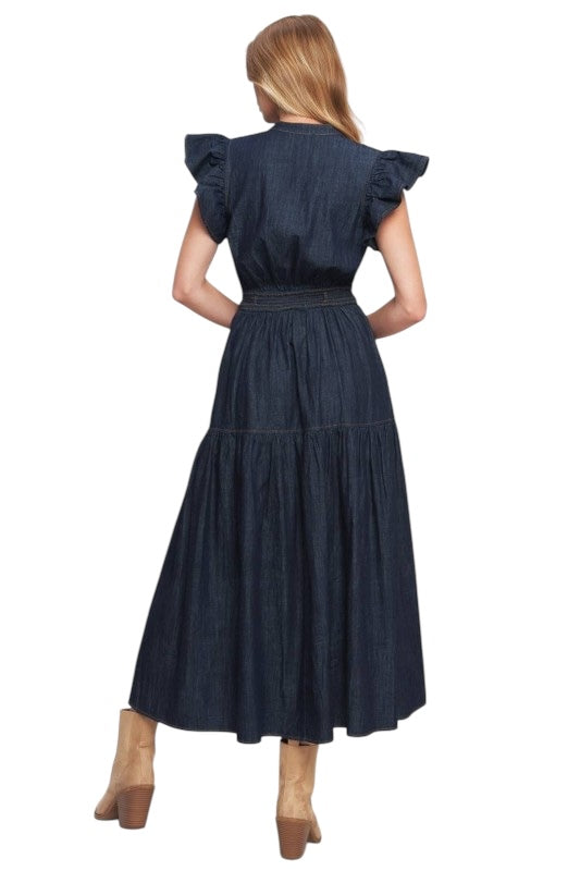 Whispering Wonders Denim Dress