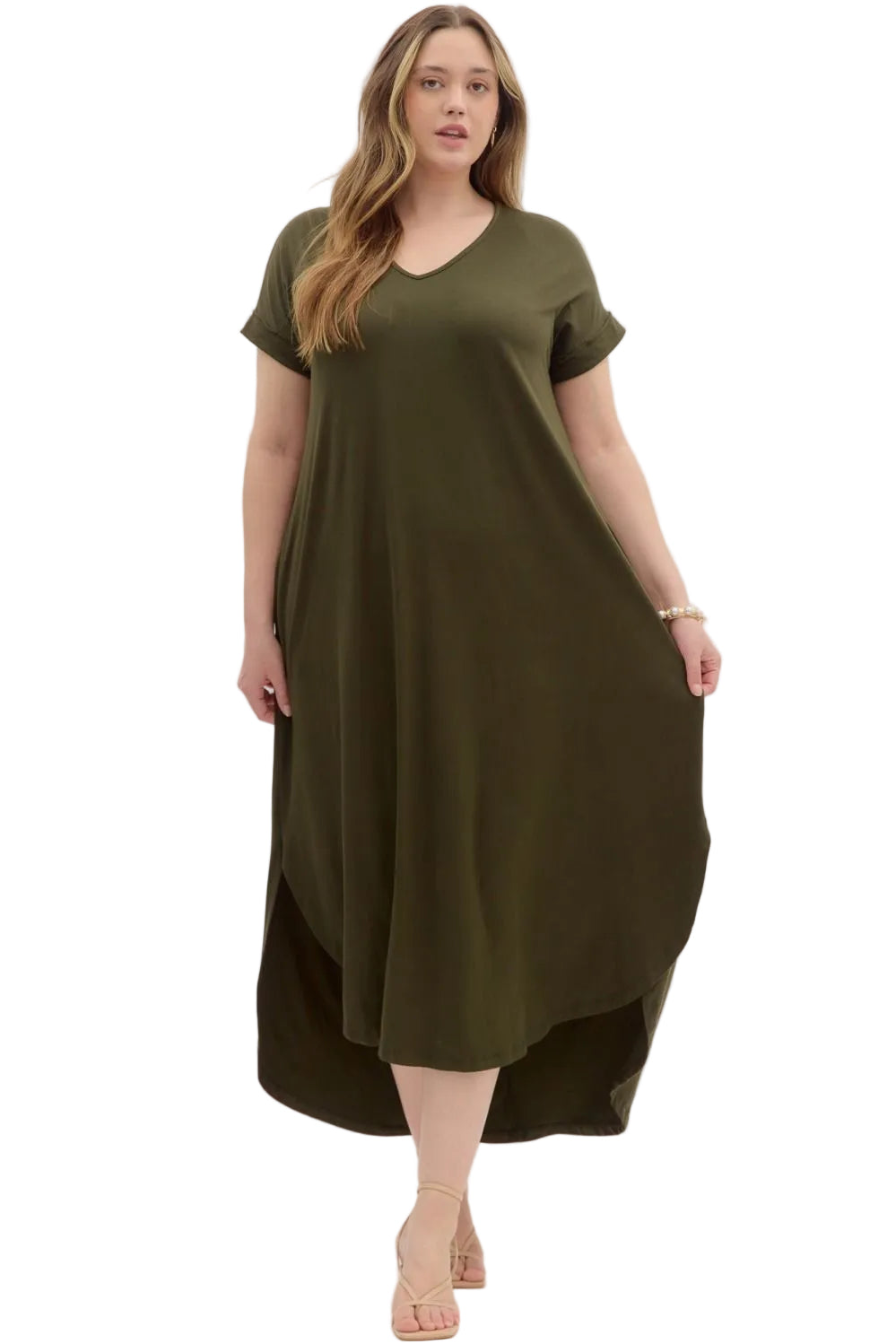 Swing Into The Store Olive Dress