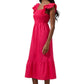 Safe To Say Hot Pink Midi Dress