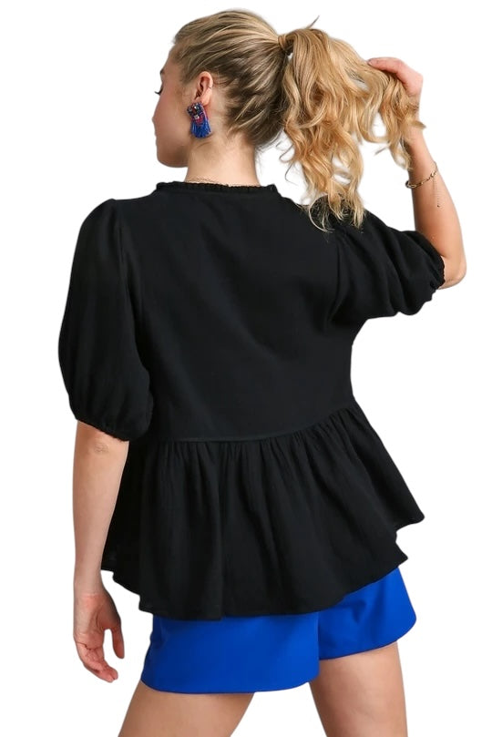 Something Extra Embroidered Top