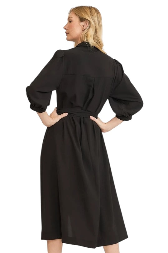 Black: It Just Clicked Midi Dress