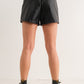Perfection On Match Leather Shorts