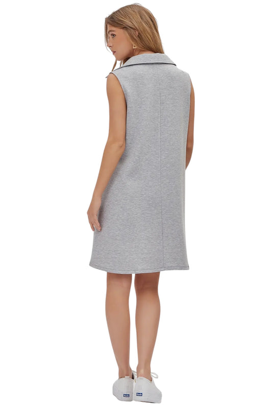 Picnic Stroll Grey Scuba Dress