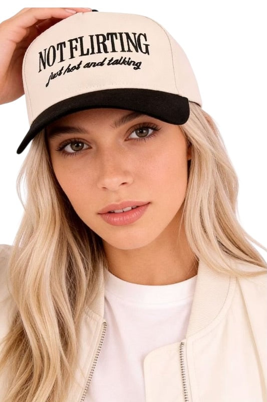 Stitched Not Flirting Hat
