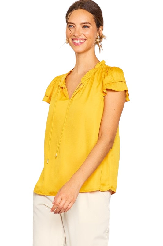Back In Charge Marigold Top