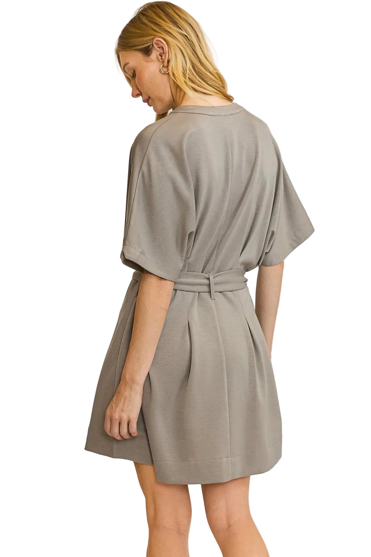 Stone Pleated Dress
