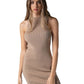 Much To Do Taupe Knit Dress