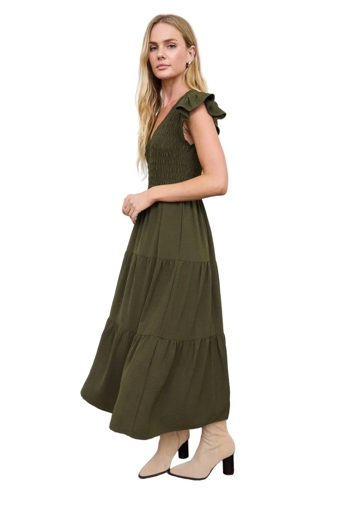 Ready To Dance Olive Dress