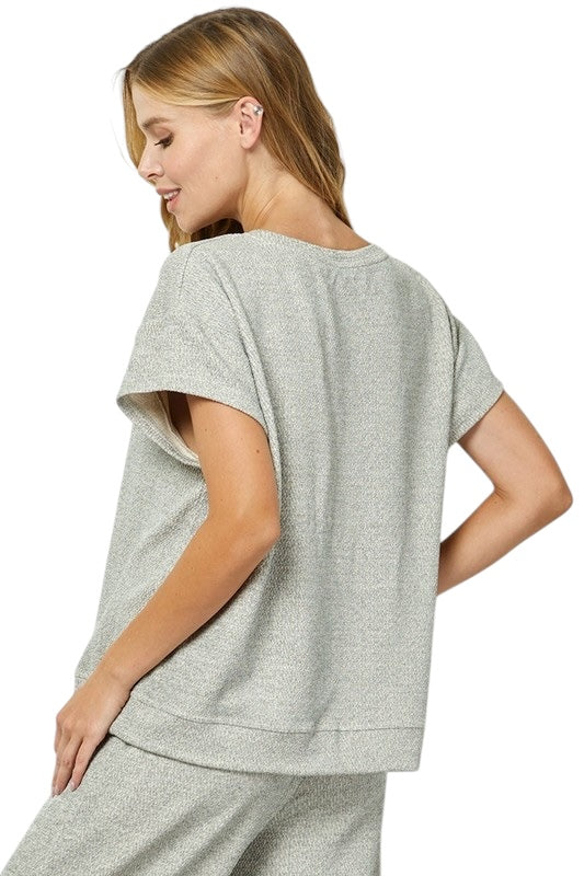 Comfortable Of All Gray Top