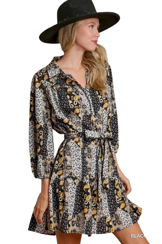 Made The Call Printed Dress