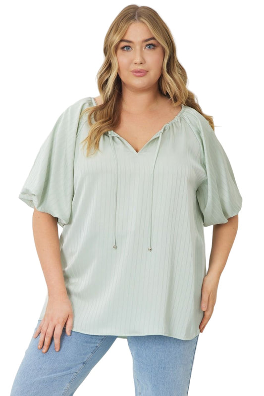 Plus One: Choose Happiness Mint Top
