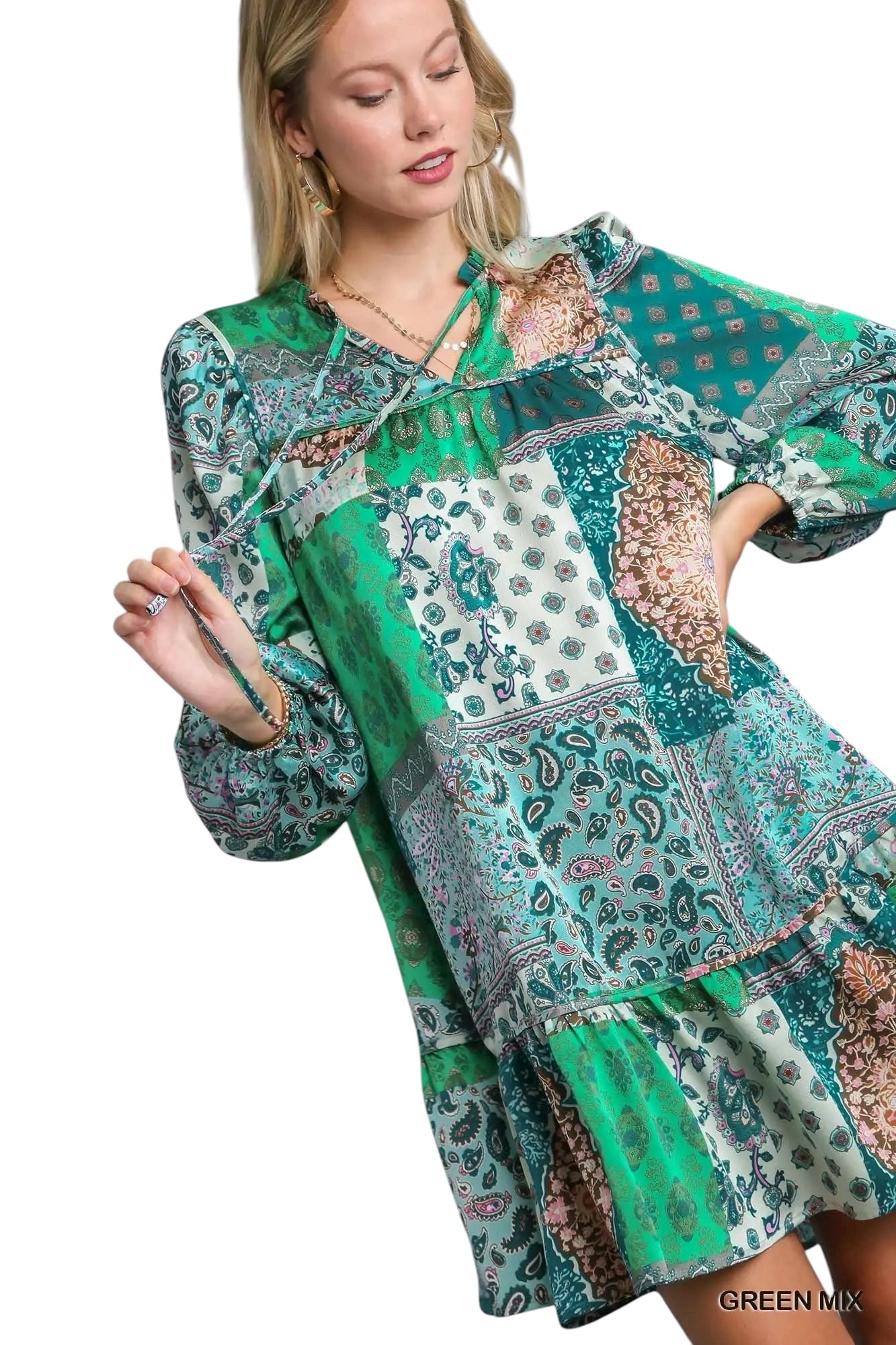 Shine Through Winter Green Dress