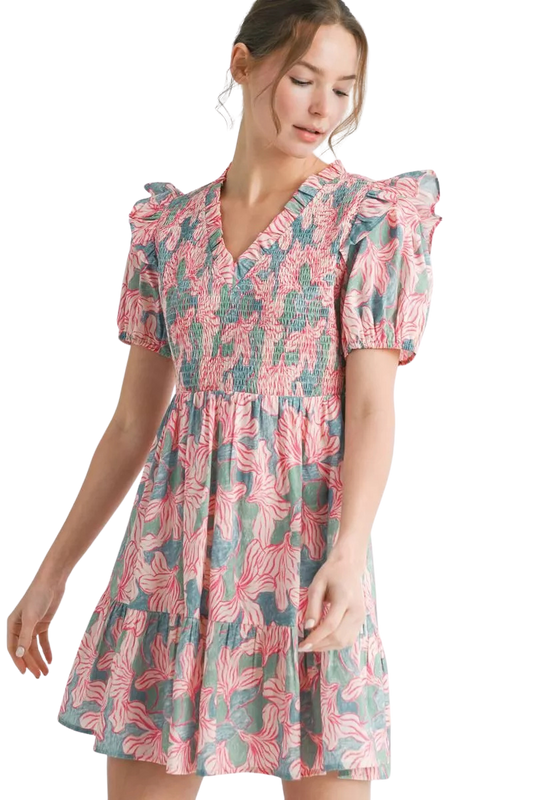 Saving Grace Floral Pink Dress