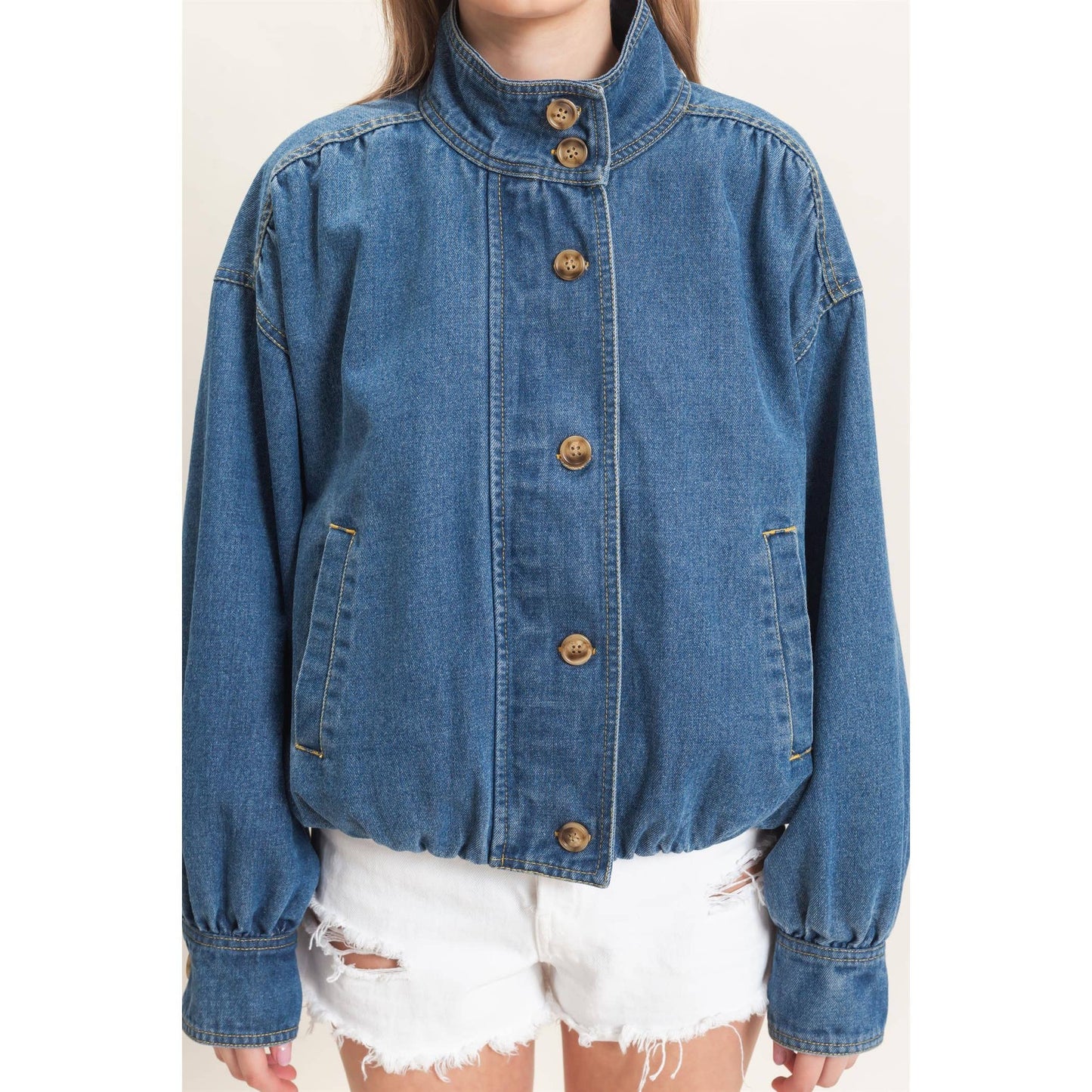 The Midland Denim Bomber Jacket