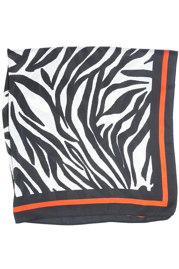 Satin Neckerchief: Red Zebra