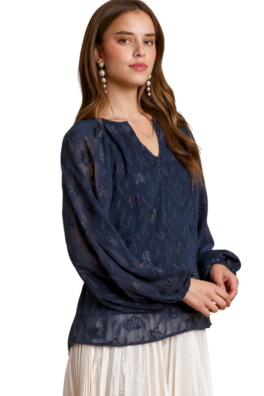 On The Scene Navy Top