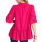 Primped In Fuchsia Babydoll Top