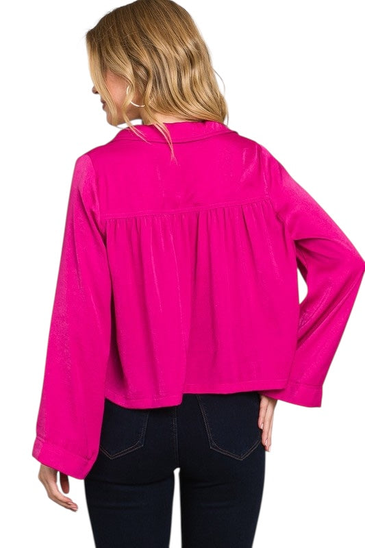 Ready For The Charm Satin Top