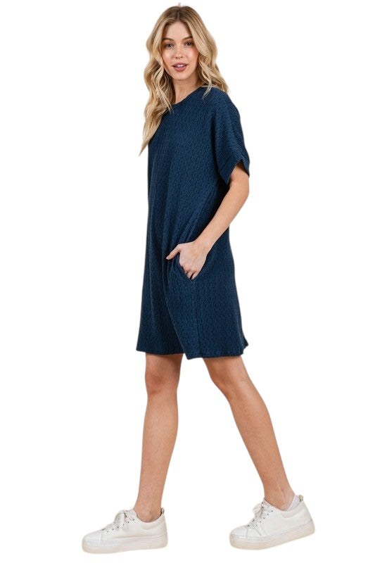 Warm Breezes Navy Dress