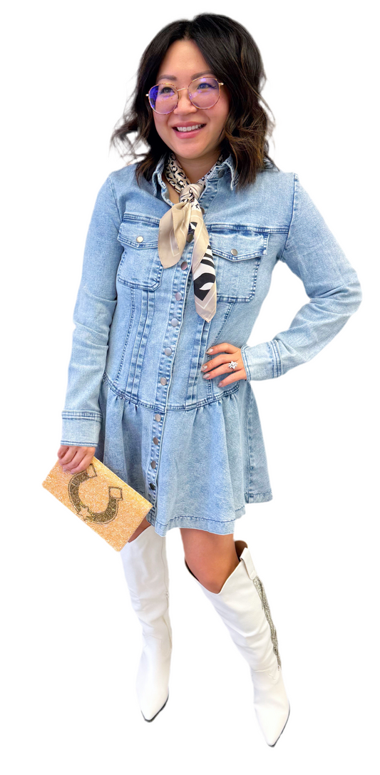 Already Decided Denim Dress