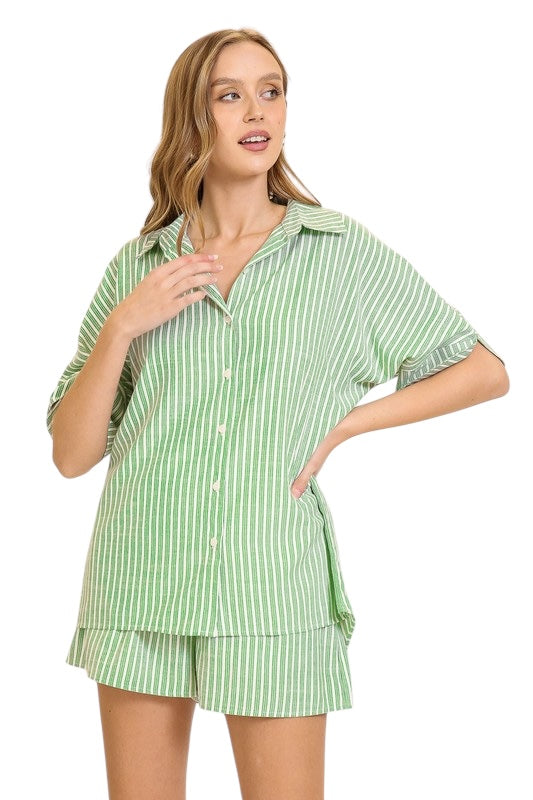Setting The Scene Green Top