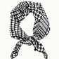 Satin Neckerchief: Black/White