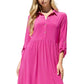 Linda Pink Collared Dress