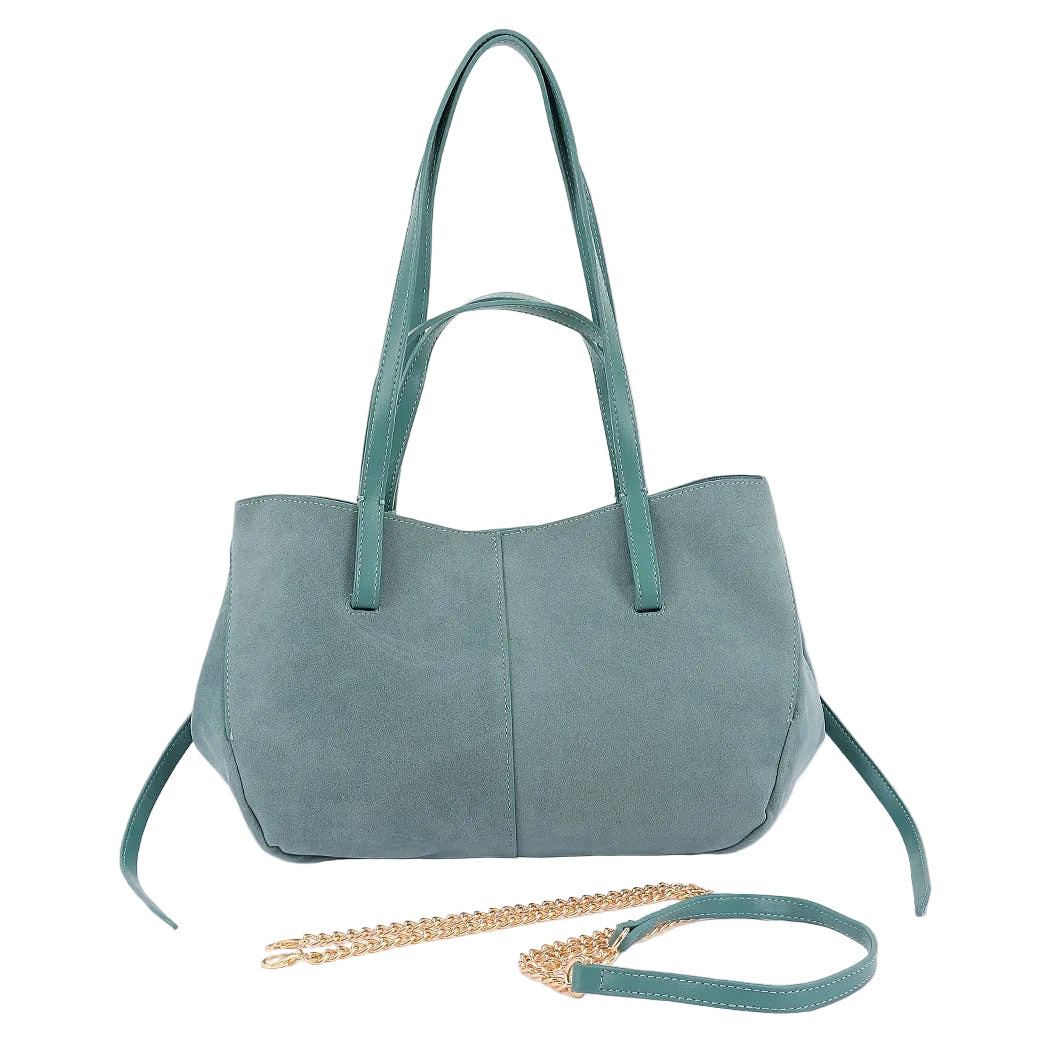 The Mel Suede Tote: Ocean