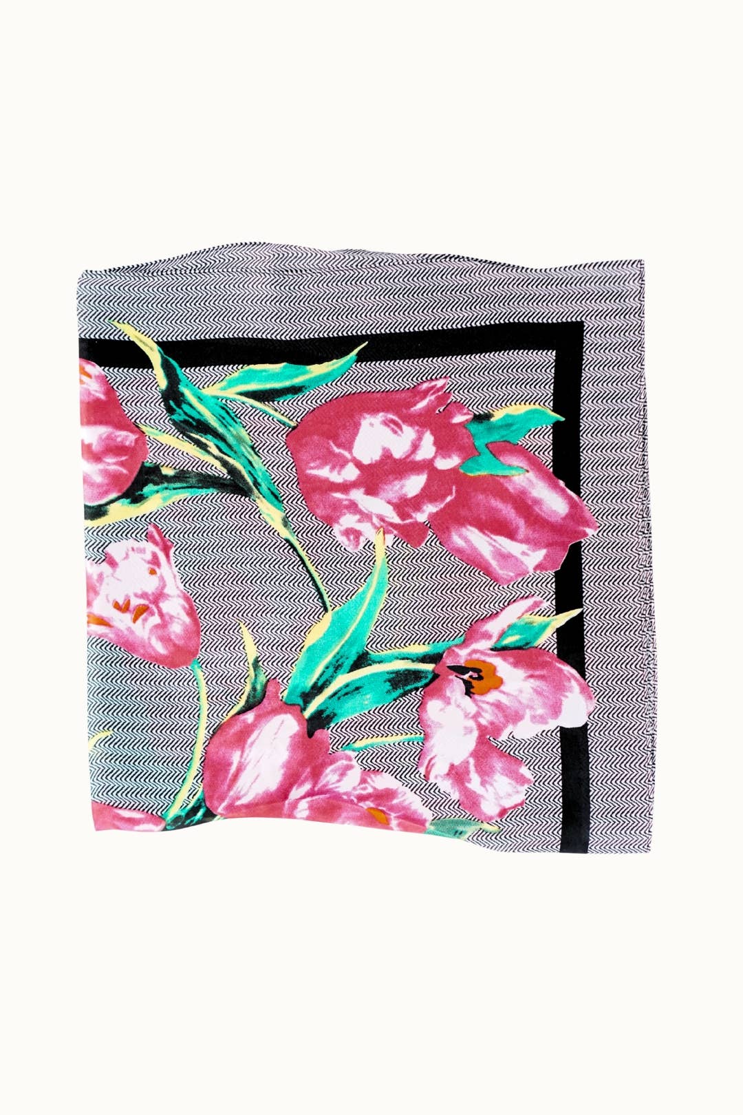 Satin Neckerchief: Flowers