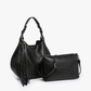 Eloise Tassel Handbag: Black