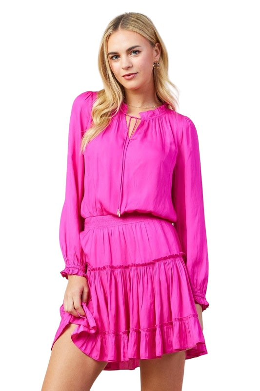 Stop And Stare Hyper Pink Dress