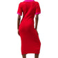 All Day And Night Pink Mix Midi Dress