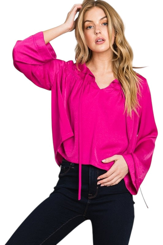 Ready For The Charm Satin Top