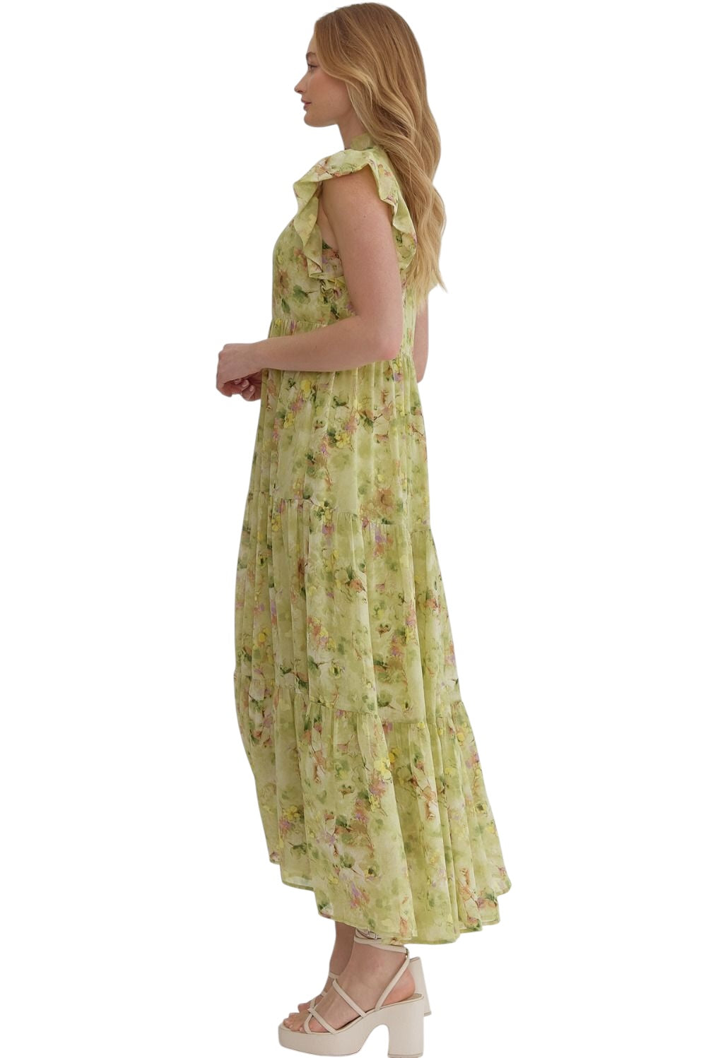 The Goddess She Is Lime Dress