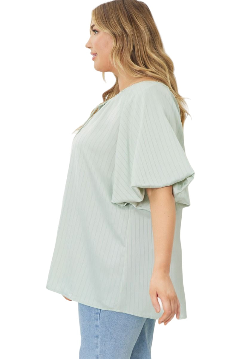 Plus One: Choose Happiness Mint Top