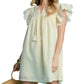 Modern Ruffle Cream Dress