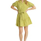 Chic Spring Lime Belted Dress