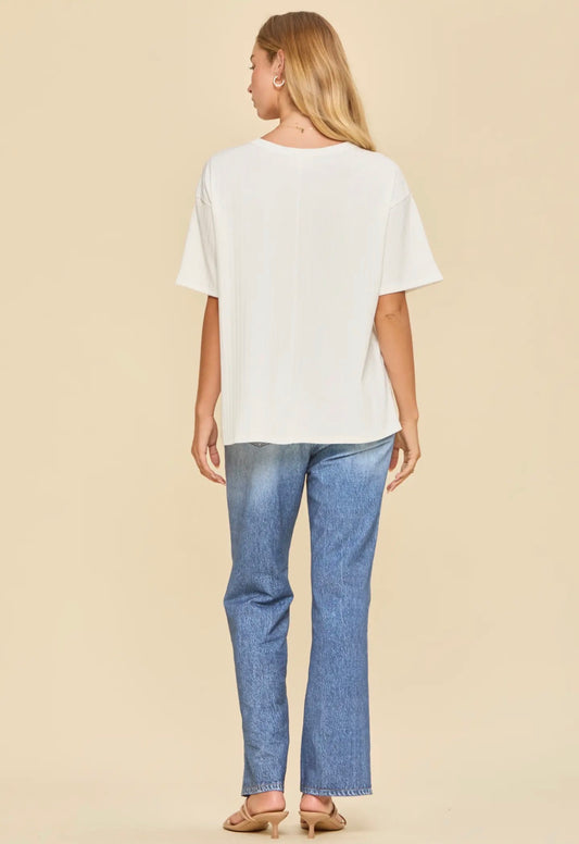 The Relaxed Luxe Tee Ivory