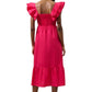Safe To Say Hot Pink Midi Dress