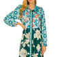 Off The Record Mint Printed Dress