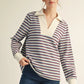 Raisin Denim Contrast Top