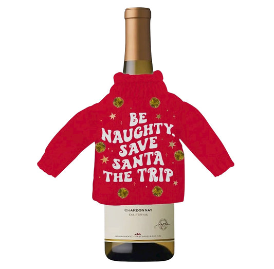 Be Naughty: Wine Bottle Sweater