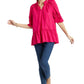 Primped In Fuchsia Babydoll Top