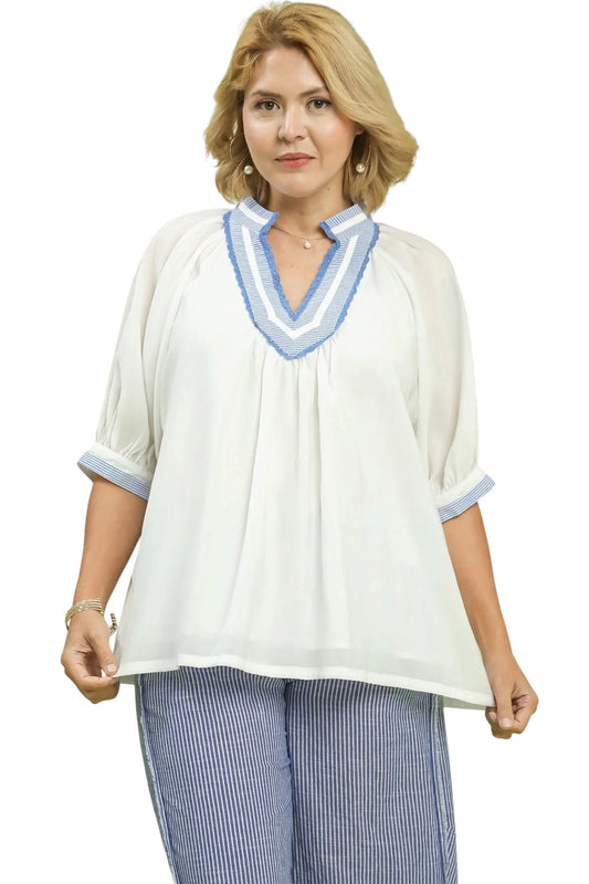 (P) Contemporary Puff Sleeve Top