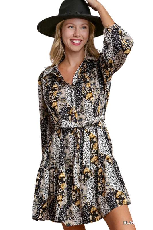 Made The Call Printed Dress