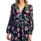 Navy: Give In To Me Floral Dress
