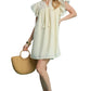Modern Ruffle Cream Dress
