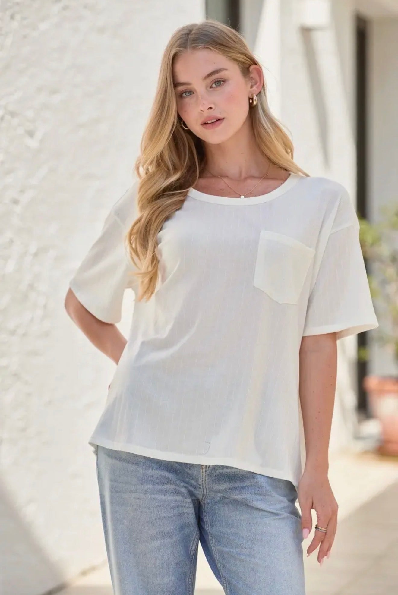 The Relaxed Luxe Tee Ivory