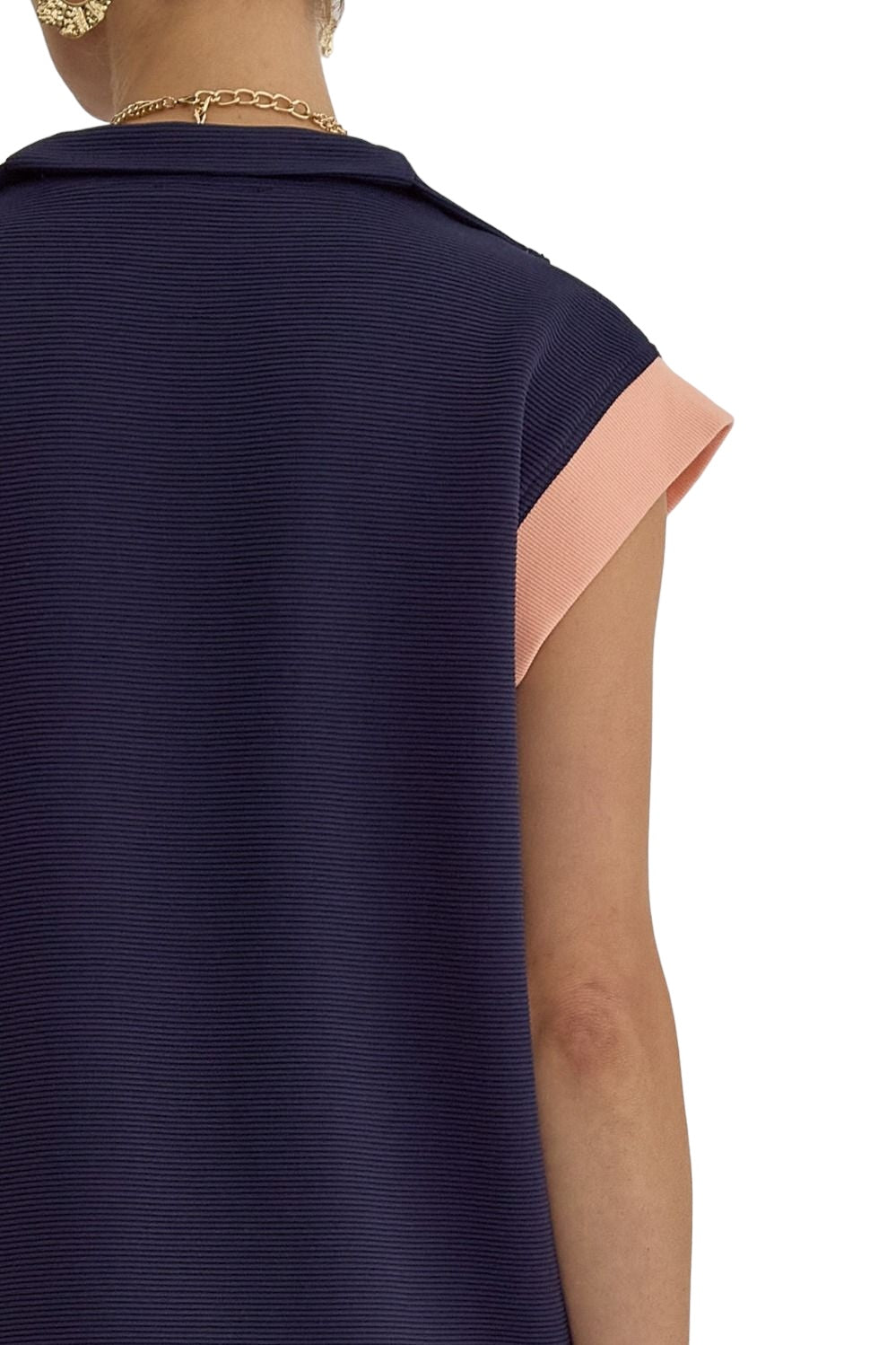 Refresh & Reset Navy Color Mix Dress
